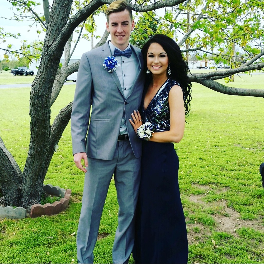 Two piece prom dress